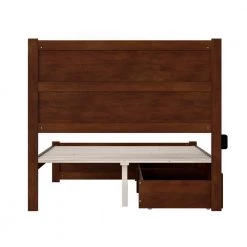 NoHo Walnut Full Bed with Footboard and 2-Drawers by AFI -Outlet AFI Store bronze afi platform beds ag9163334 1f 1000
