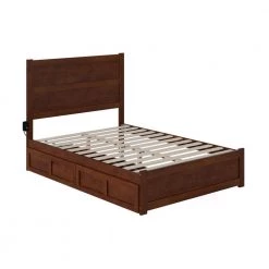 NoHo Walnut Full Bed with Footboard and 2-Drawers by AFI -Outlet AFI Store bronze afi platform beds ag9163334 c3 1000