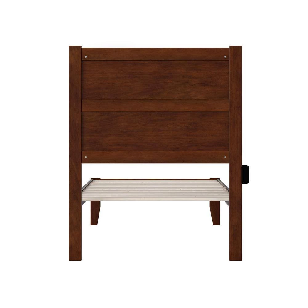 NoHo 38-1/4 in. W Walnut Twin Size Solid Wood Frame with Attachable USB Charger Platform Bed by AFI 7 NoHo 38-1/4 in. W Walnut Twin Size Solid Wood Frame with Attachable USB Charger Platform Bed by AFI - Image 5
