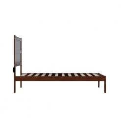 NoHo 38-1/4 in. W Walnut Twin Size Solid Wood Frame with Attachable USB Charger Platform Bed by AFI 11 NoHo 38-1/4 in. W Walnut Twin Size Solid Wood Frame with Attachable USB Charger Platform Bed by AFI -Outlet AFI Store brown afi platform beds ag9110024 4f 1000