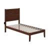 NoHo 38-1/4 in. W Walnut Twin Size Solid Wood Frame with Attachable USB Charger Platform Bed by AFI -Outlet AFI Store brown afi platform beds ag9110024 64 1000