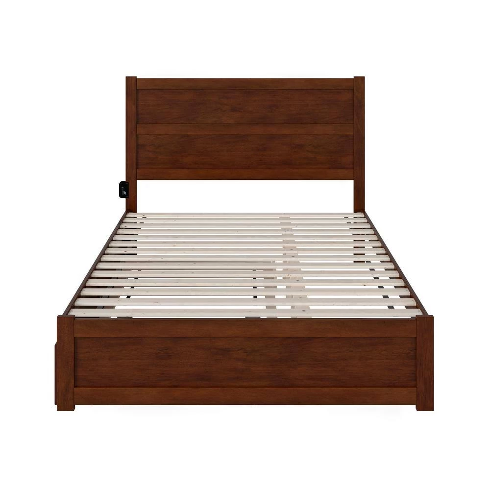 NoHo Walnut Queen Bed with Footboard and Twin Extra Long Trundle by AFI 8 NoHo Walnut Queen Bed with Footboard and Twin Extra Long Trundle by AFI - Image 6