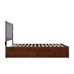 NoHo Walnut Queen Bed with Footboard and Twin Extra Long Trundle by AFI 12 NoHo Walnut Queen Bed with Footboard and Twin Extra Long Trundle by AFI -Outlet AFI Store brown afi platform beds ag9161144 4f 1000
