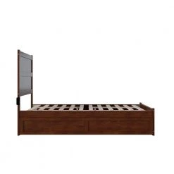 NoHo Walnut Full Bed with Footboard and Twin Trundle by AFI -Outlet AFI Store brown afi platform beds ag9161234 4f 1000