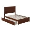 NoHo Walnut Full Bed with Footboard and Twin Trundle by AFI -Outlet AFI Store brown afi platform beds ag9161234 64 1000