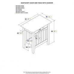 Nantucket Burnt Amber Chair Side Table with Charger by AFI 9 Nantucket Burnt Amber Chair Side Table with Charger by AFI -Outlet AFI Store burnt amber afi end side tables ah13313 4f 1000