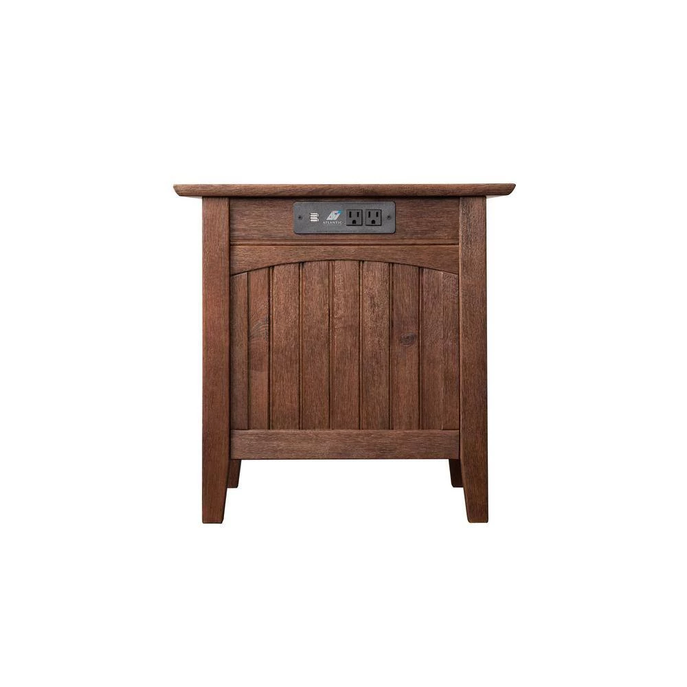 Nantucket Burnt Amber Chair Side Table with Charger by AFI 4 Nantucket Burnt Amber Chair Side Table with Charger by AFI - Image 3