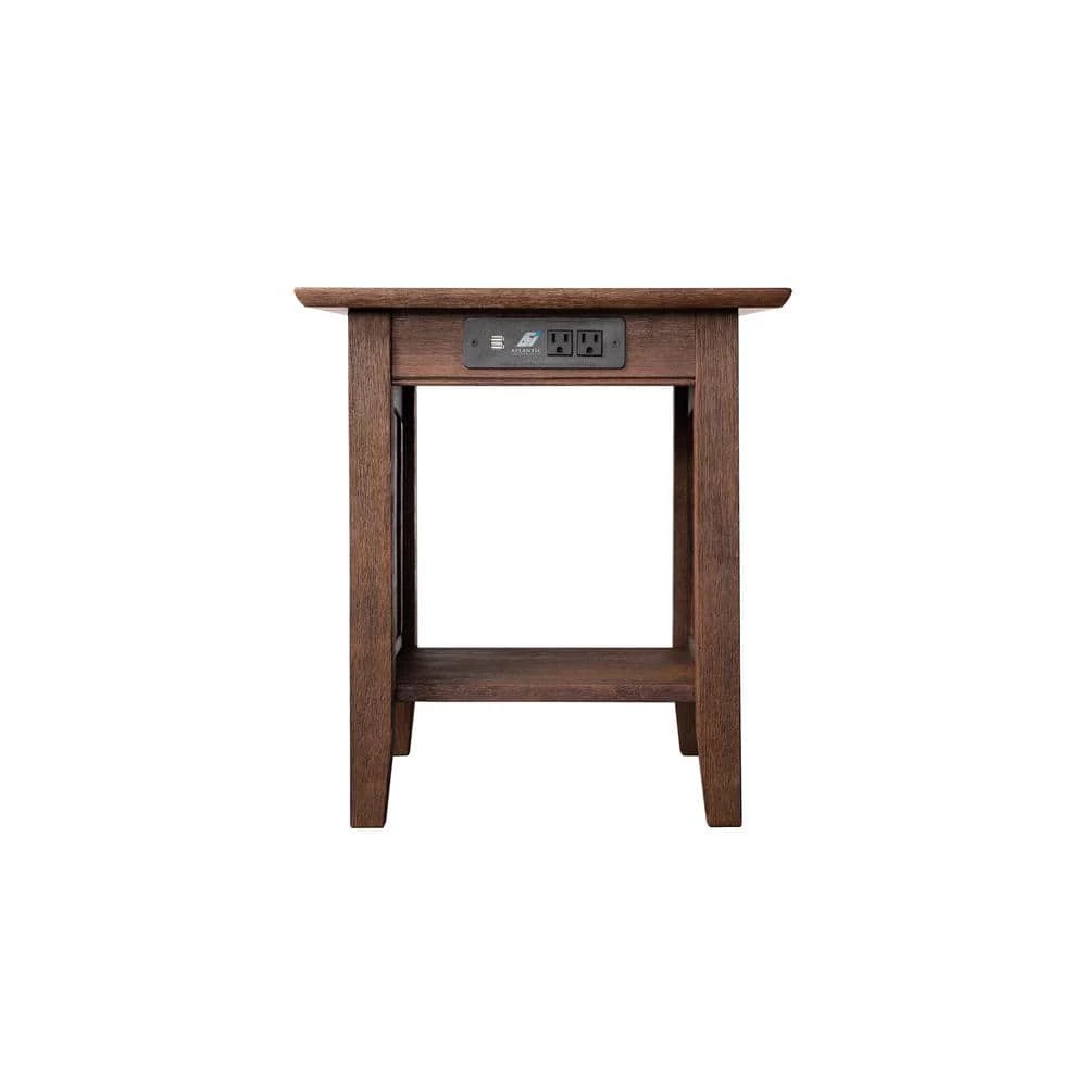 Nantucket Burnt Amber End Table with Charging Station by AFI 4 Nantucket Burnt Amber End Table with Charging Station by AFI - Image 2