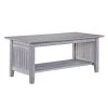 Nantucket 44 in. Driftwood Gray Large Rectangle Wood Coffee Table with Shelf by AFI -Outlet AFI Store driftwood grey afi coffee tables ah15308 64 1000