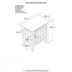 Nantucket Driftwood Grey Chair Side Table by AFI -Outlet AFI Store driftwood grey afi end side tables ah13308 c3 1000