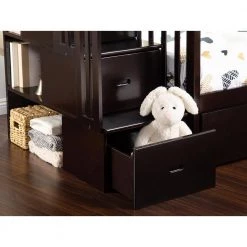 Westbrook Espresso Twin Over Twin Staircase Bunk with 2-Urban Bed Drawers by AFI -Outlet AFI Store espresso afi bunk beds ab65641 4f 1000