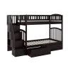 Westbrook Espresso Twin Over Twin Staircase Bunk with 2-Urban Bed Drawers by AFI -Outlet AFI Store espresso afi bunk beds ab65641 64 1000