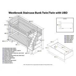 Westbrook Espresso Twin Over Twin Staircase Bunk with 2-Urban Bed Drawers by AFI -Outlet AFI Store espresso afi bunk beds ab65641 76 1000