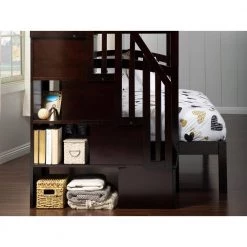 Westbrook Staircase Bunk Twin over Full with Full Size Urban Trundle Bed in Espresso by AFI -Outlet AFI Store espresso afi bunk beds ab65771 1f 1000