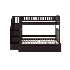 Westbrook Staircase Bunk Twin over Full with Full Size Urban Trundle Bed in Espresso by AFI -Outlet AFI Store espresso afi bunk beds ab65771 4f 1000