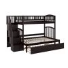 Westbrook Staircase Bunk Twin over Full with Full Size Urban Trundle Bed in Espresso by AFI -Outlet AFI Store espresso afi bunk beds ab65771 64 1000