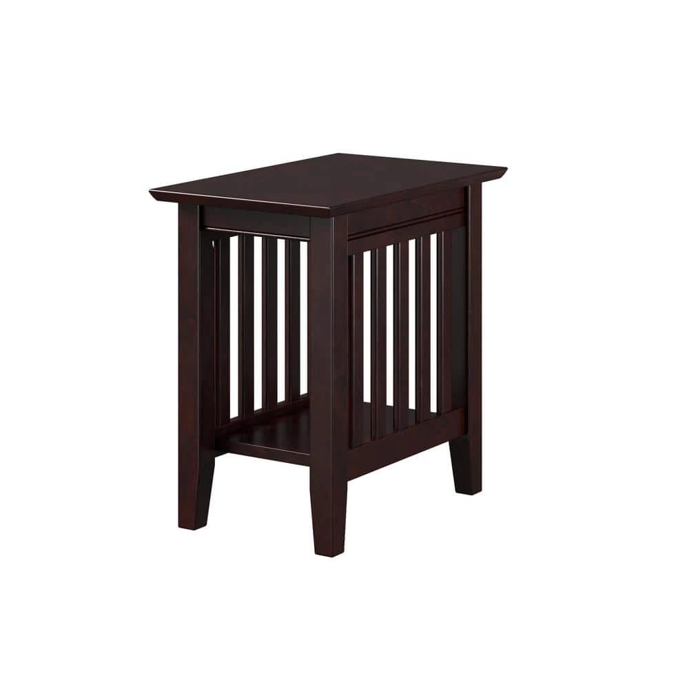 Mission 22 in. H Espresso Chair Side Table by AFI 3 Mission 22 in. H Espresso Chair Side Table by AFI