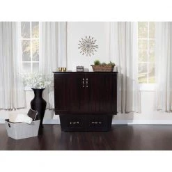 Nantucket Murphy Bed Espresso Twin Chest with Charging Station and Cool Soft Mattress by AFI -Outlet AFI Store espresso afi murphy beds ac592141 4f 1000