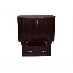 Nantucket Murphy Bed Espresso Twin Chest with Charging Station and Cool Soft Mattress by AFI -Outlet AFI Store espresso afi murphy beds ac592141 66 1000