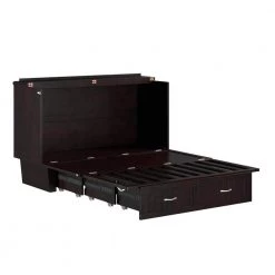 Nantucket Murphy Bed Espresso Queen Chest with Charging Station and Coolsoft Mattress by AFI -Outlet AFI Store espresso afi murphy beds ac5940001 1d 1000