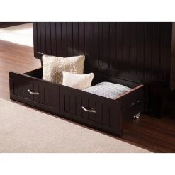 Nantucket Murphy Bed Espresso Queen Chest with Charging Station and Coolsoft Mattress by AFI -Outlet AFI Store espresso afi murphy beds ac5940001 4f 1000