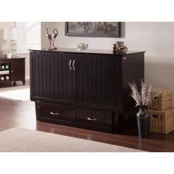 Nantucket Murphy Bed Espresso Queen Chest with Charging Station and Coolsoft Mattress by AFI -Outlet AFI Store espresso afi murphy beds ac5940001 c3 1000