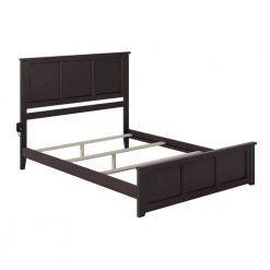 Madison Queen Traditional Bed with Matching Foot Board in Espresso by AFI
