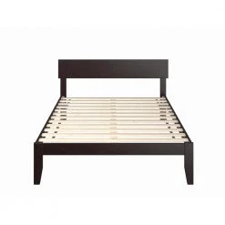 Boston 55 1/2 in. W Espresso Dark Brown Full Size Solid Wood Frame Platform Bed by AFI -Outlet AFI Store espresso afi platform beds ag8110031 1f 1000