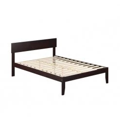 Boston 55 1/2 in. W Espresso Dark Brown Full Size Solid Wood Frame Platform Bed by AFI -Outlet AFI Store espresso afi platform beds ag8110031 4f 1000