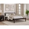 Boston 55 1/2 in. W Espresso Dark Brown Full Size Solid Wood Frame Platform Bed by AFI -Outlet AFI Store espresso afi platform beds ag8110031 64 1000