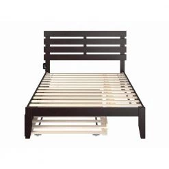 Oxford 55-3/8 in. W Espresso Dark Brown Full Size Solid Wood Frame with Twin Pull Out Trundle Bed Platform Bed by AFI 13 Oxford 55-3/8 in. W Espresso Dark Brown Full Size Solid Wood Frame with Twin Pull Out Trundle Bed Platform Bed by AFI -Outlet AFI Store espresso afi platform beds ag8311231 44 1000