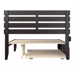 Oxford 55-3/8 in. W Espresso Dark Brown Full Size Solid Wood Frame with Twin Pull Out Trundle Bed Platform Bed by AFI 14 Oxford 55-3/8 in. W Espresso Dark Brown Full Size Solid Wood Frame with Twin Pull Out Trundle Bed Platform Bed by AFI -Outlet AFI Store espresso afi platform beds ag8311231 fa 1000