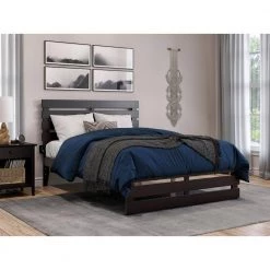 Oxford Full Bed with Footboard in Espresso by AFI