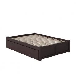 Concord Espresso Full Platform Bed with Flat Panel Foot Board and 2-Urban Bed Drawers by AFI -Outlet AFI Store espresso afi platform beds ar8032111 4f 1000