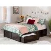 Concord Espresso Full Platform Bed with Flat Panel Foot Board and 2-Urban Bed Drawers by AFI -Outlet AFI Store espresso afi platform beds ar8032111 64 1000
