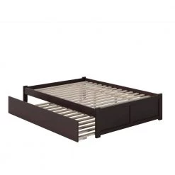 Concord Queen Bed with Footboard and Twin Extra Long Trundle in Espresso by AFI -Outlet AFI Store espresso afi platform beds ar8042041 31 1000