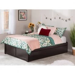 Concord Queen Bed with Footboard and Twin Extra Long Trundle in Espresso by AFI -Outlet AFI Store espresso afi platform beds ar8042041 40 1000