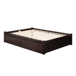 Concord Espresso Queen Platform Bed with Flat Panel Foot Board and 2-Urban Bed Drawers by AFI -Outlet AFI Store espresso afi platform beds ar8042111 4f 1000