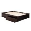 Concord Espresso Queen Platform Bed with Flat Panel Foot Board and 2-Urban Bed Drawers by AFI -Outlet AFI Store espresso afi platform beds ar8042111 64 1000