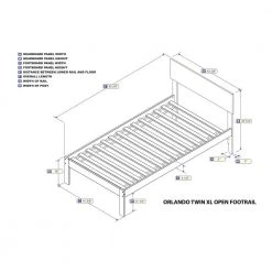 Orlando Espresso Twin XL Platform Bed with Open Foot Board by AFI -Outlet AFI Store espresso afi platform beds ar8111001 44 1000