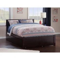 Orlando Espresso Queen Bed with Footboard and Twin Extra Long Trundle by AFI -Outlet AFI Store espresso afi platform beds ar8142041 31 1000
