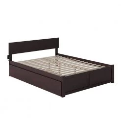 Orlando Espresso Queen Bed with Footboard and Twin Extra Long Trundle by AFI -Outlet AFI Store espresso afi platform beds ar8142041 40 1000