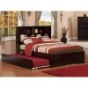 Newport Espresso Full Platform Bed with Flat Panel Foot Board and Twin Size Urban Trundle Bed by AFI -Outlet AFI Store espresso afi platform beds ar8532011 64 1000