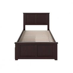 Madison Espresso Twin XL Platform Bed with Matching Foot Board and 2 Urban Bed Drawers by AFI -Outlet AFI Store espresso afi platform beds ar8616111 4f 1000