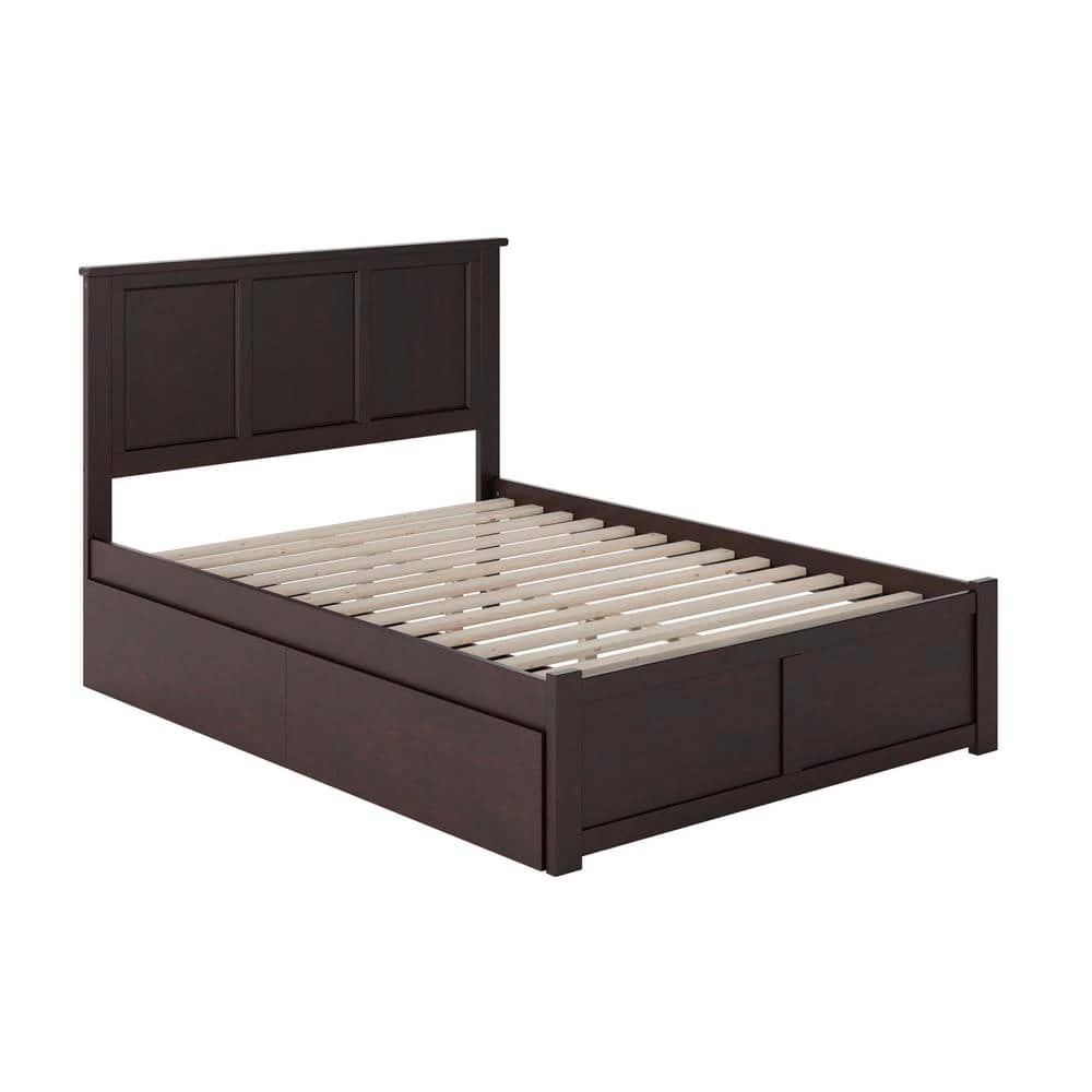 Madison Full Platform Bed with Flat Panel Foot Board and 2-Urban Bed Drawers in Espresso by AFI 8 Madison Full Platform Bed with Flat Panel Foot Board and 2-Urban Bed Drawers in Espresso by AFI - Image 6