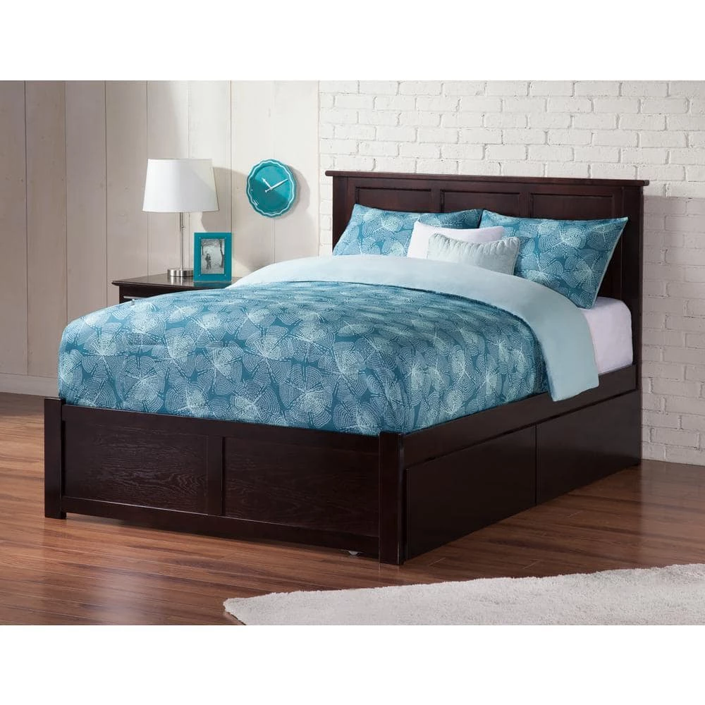 Madison Full Platform Bed with Flat Panel Foot Board and 2-Urban Bed Drawers in Espresso by AFI 10 Madison Full Platform Bed with Flat Panel Foot Board and 2-Urban Bed Drawers in Espresso by AFI - Image 8