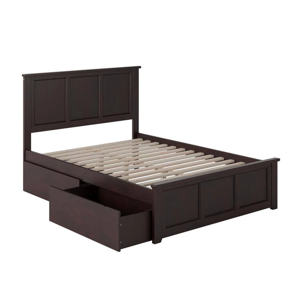 Madison Full Platform Bed with Matching Foot Board with 2-Urban Bed Drawers in Espresso by AFI 5 Madison Full Platform Bed with Matching Foot Board with 2-Urban Bed Drawers in Espresso by AFI - Image 3