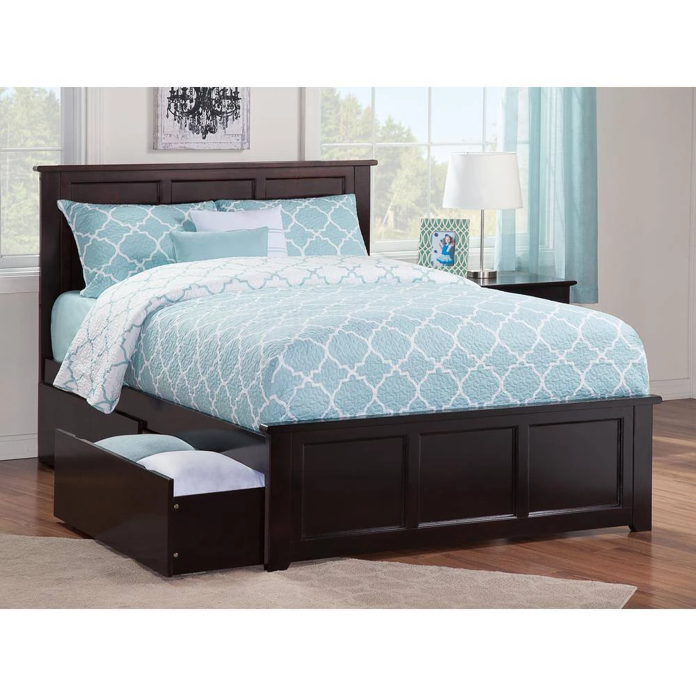 Madison Full Platform Bed with Matching Foot Board with 2-Urban Bed Drawers in Espresso by AFI 9 Madison Full Platform Bed with Matching Foot Board with 2-Urban Bed Drawers in Espresso by AFI - Image 7