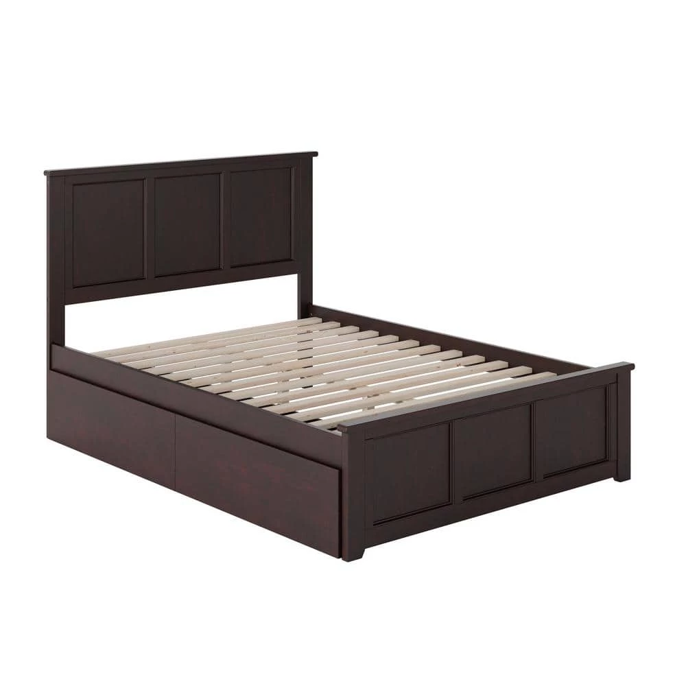 Madison Full Platform Bed with Matching Foot Board with 2-Urban Bed Drawers in Espresso by AFI 3 Madison Full Platform Bed with Matching Foot Board with 2-Urban Bed Drawers in Espresso by AFI