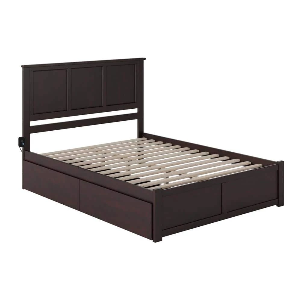 Madison Queen Platform Bed with Flat Panel Foot Board and 2-Urban Bed Drawers in Espresso by AFI 9 Madison Queen Platform Bed with Flat Panel Foot Board and 2-Urban Bed Drawers in Espresso by AFI - Image 7